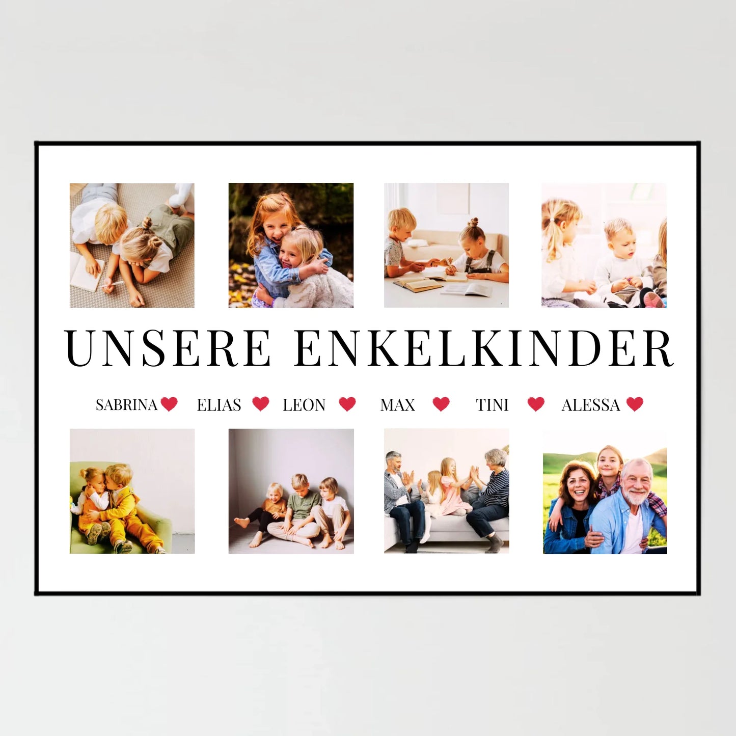 Poster - Unsere Enkelkinder Foto-Collage - personalisierbar