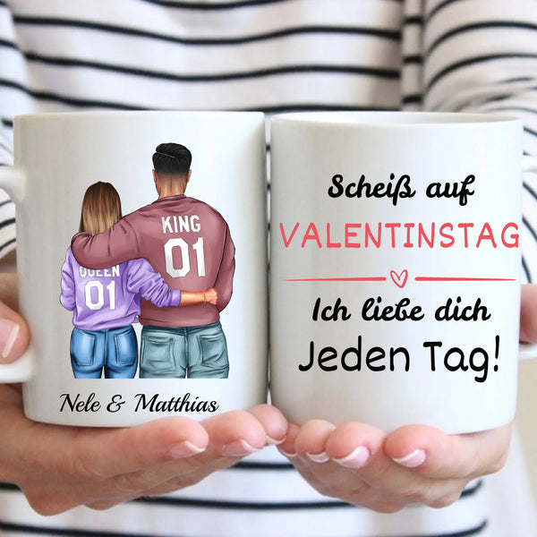 Tasse - King & Queen, Paar-Tasse - personalisierbar