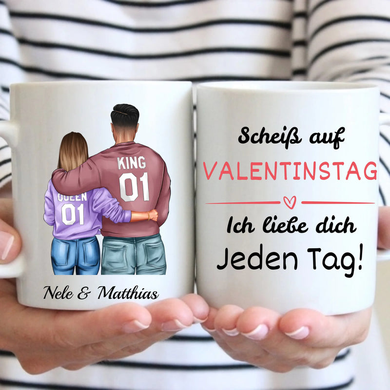 Tasse - King & Queen, Paar-Tasse - personalisierbar