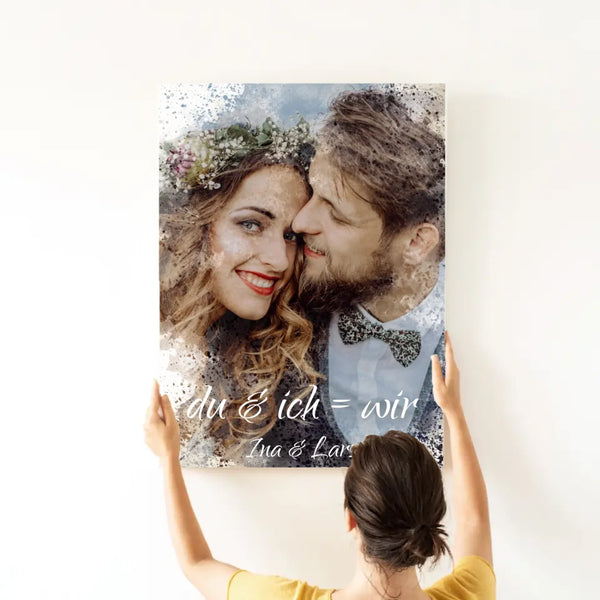 Kunstdruck - mit deinem Foto im Wasserfarben-Stil - personalisierbar