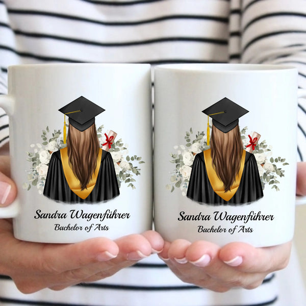 Tasse - Abschluss (1 Frau) - personalisierbar