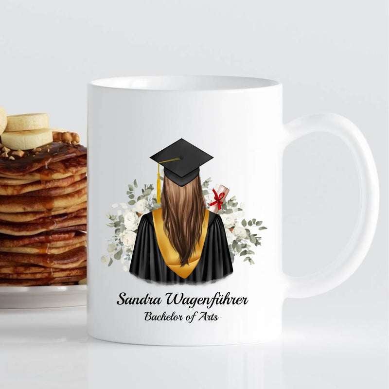 Tasse - Abschluss (1 Frau) - personalisierbar
