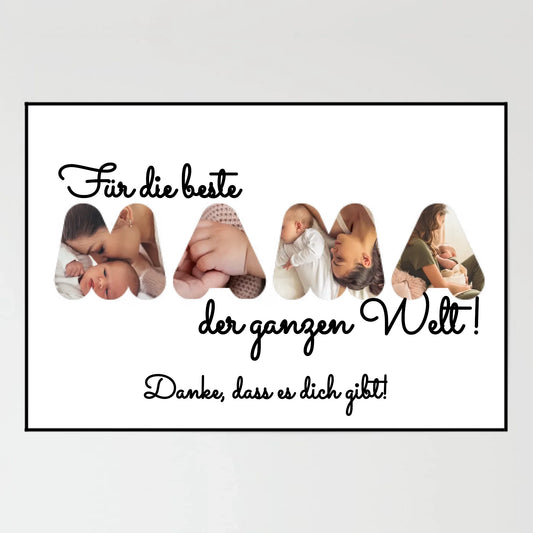 Poster - Foto-Collage MAMA - personalisierbar