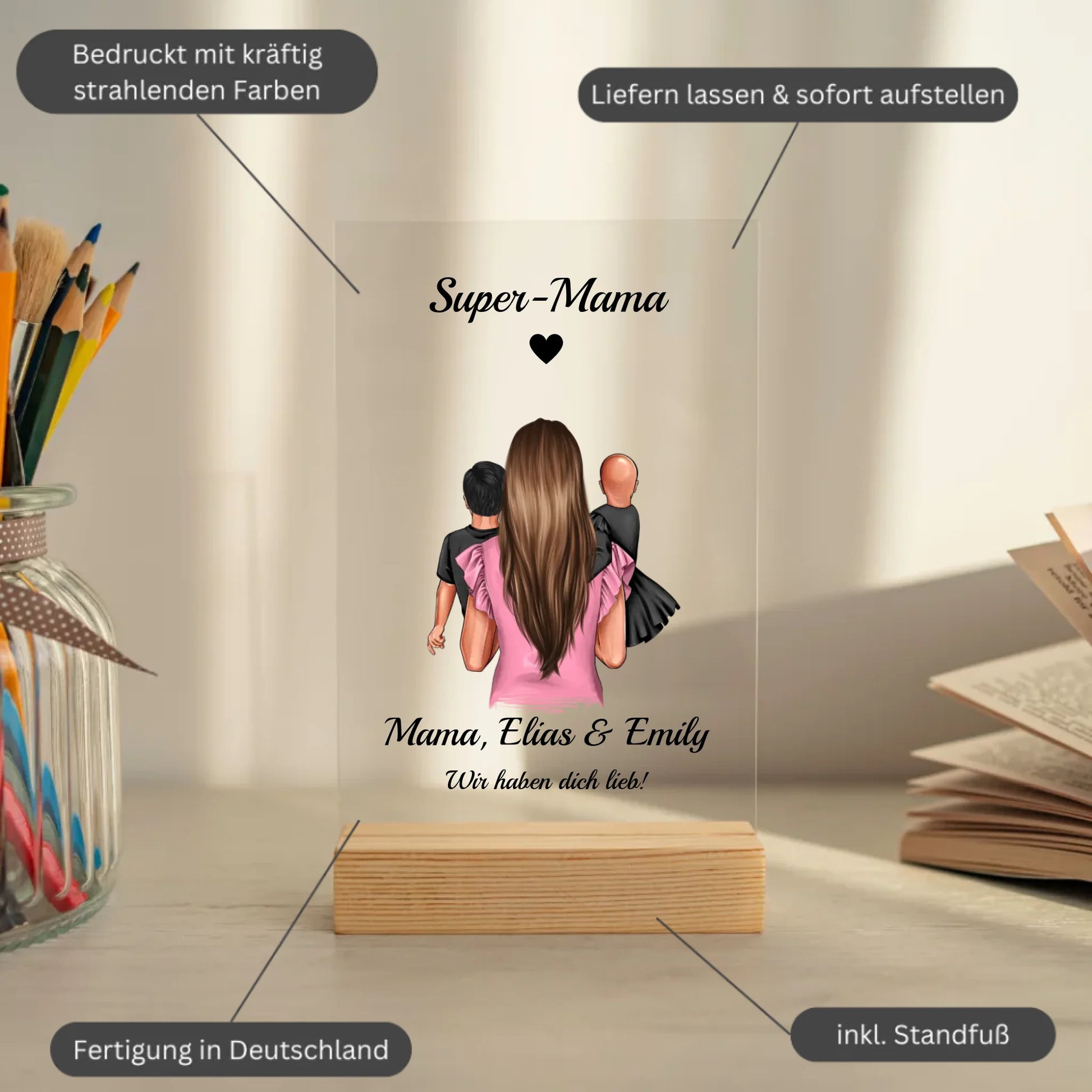 Mockup acrylglasplatte