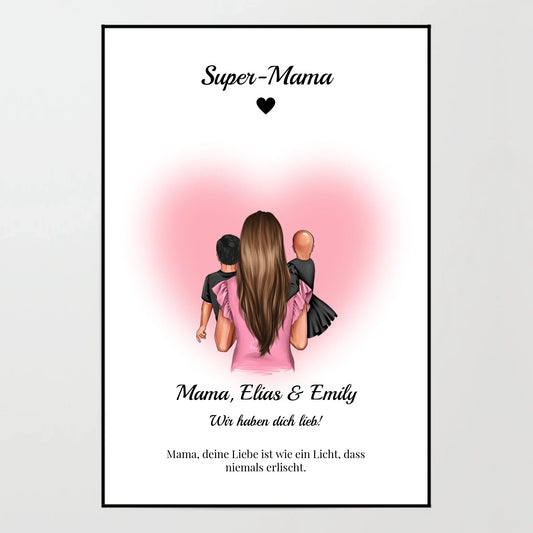 Poster - Super-Mama - personalisierbar