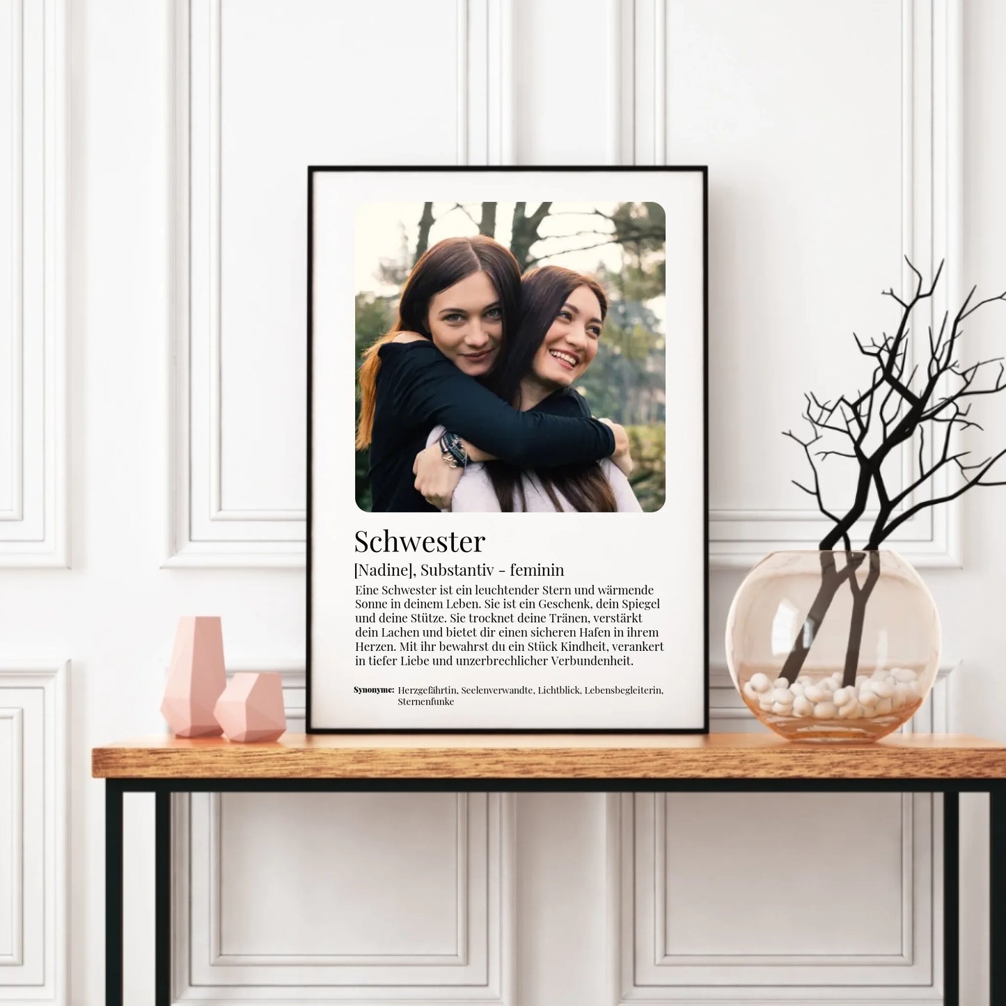 Poster - Schwester Definition - personalisierbar