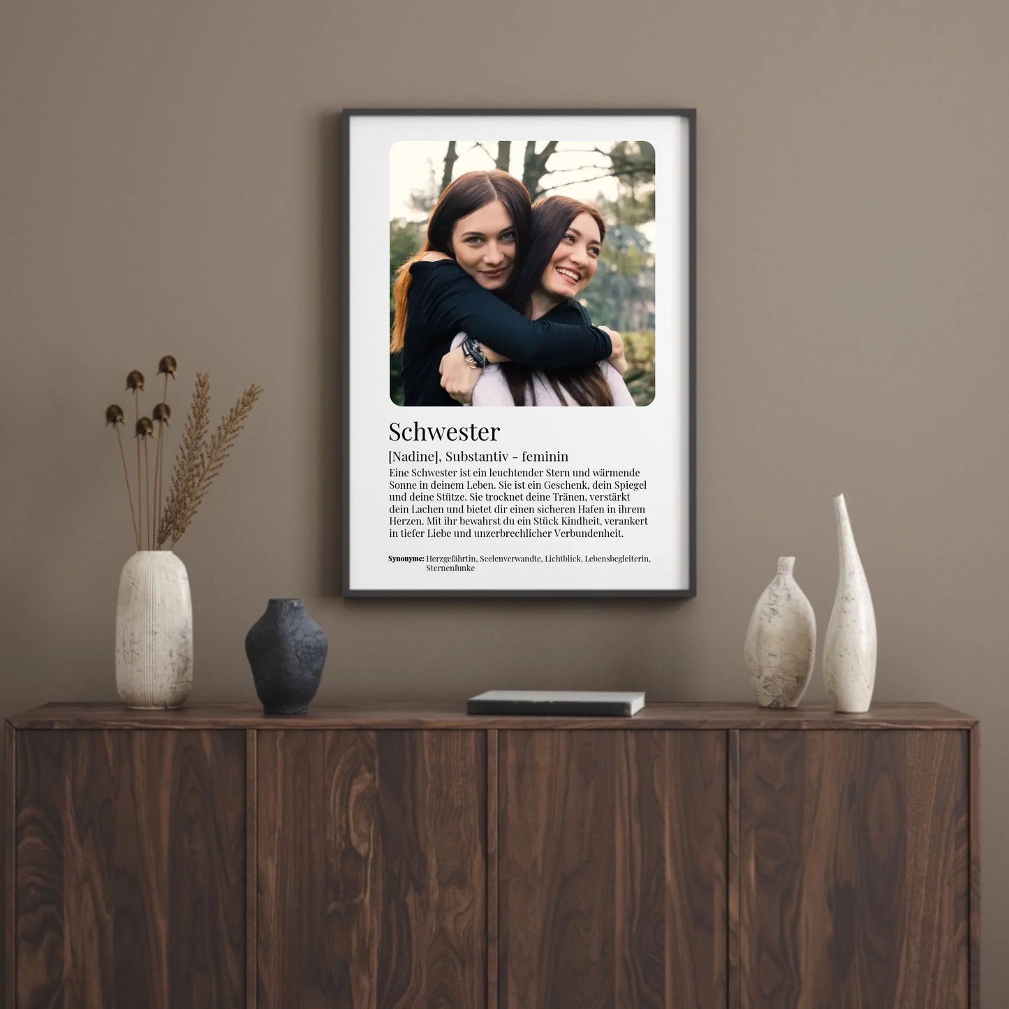 Poster - Schwester Definition - personalisierbar