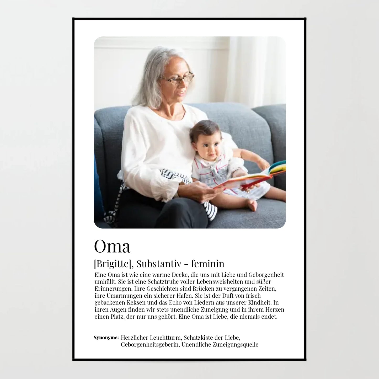 Poster - Oma Definition - personalisierbar