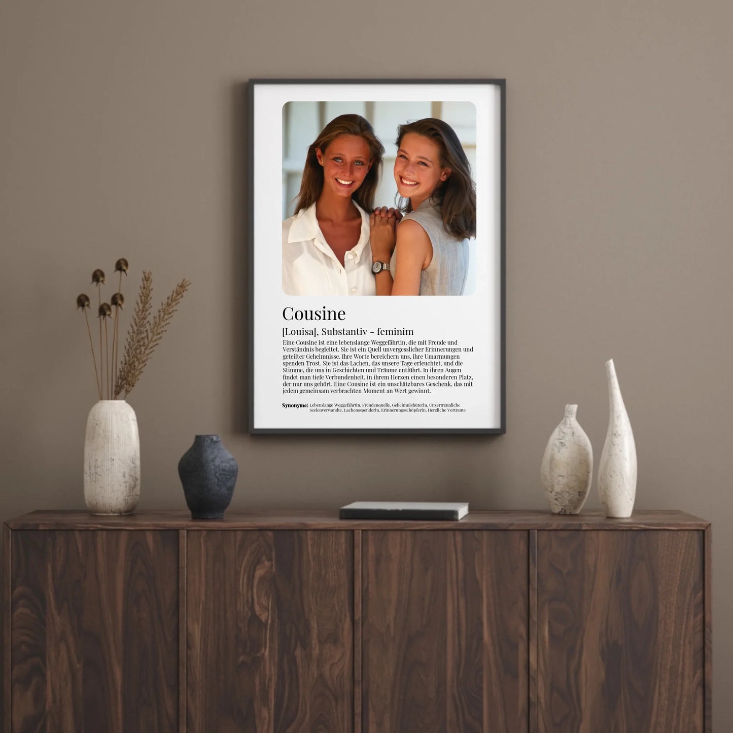 Poster - Cousine Definition - personalisierbar