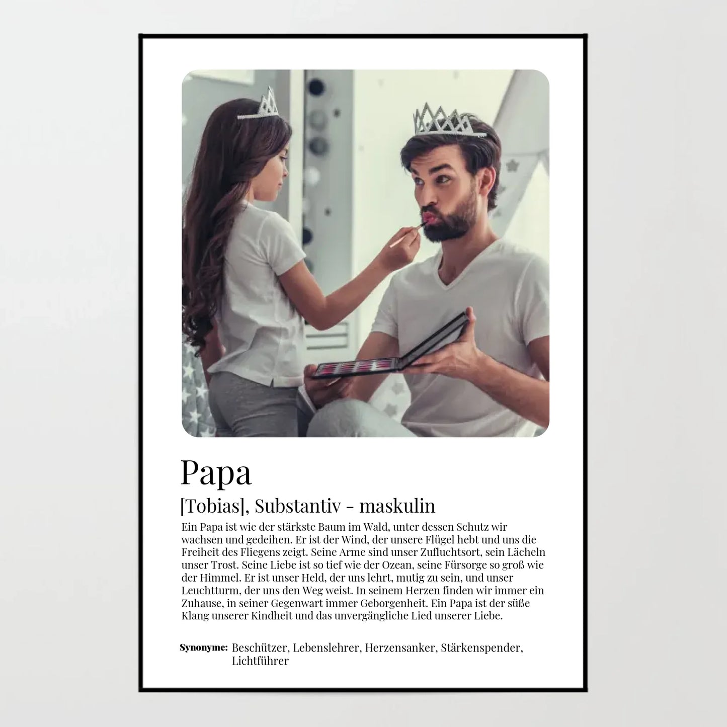 Poster - Papa Definition - personalisierbar