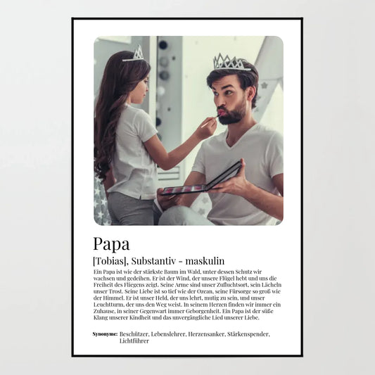 Poster - Papa Definition - personalisierbar
