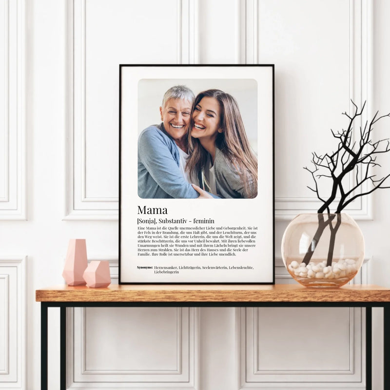 Poster - Mama Definition - personalisierbar