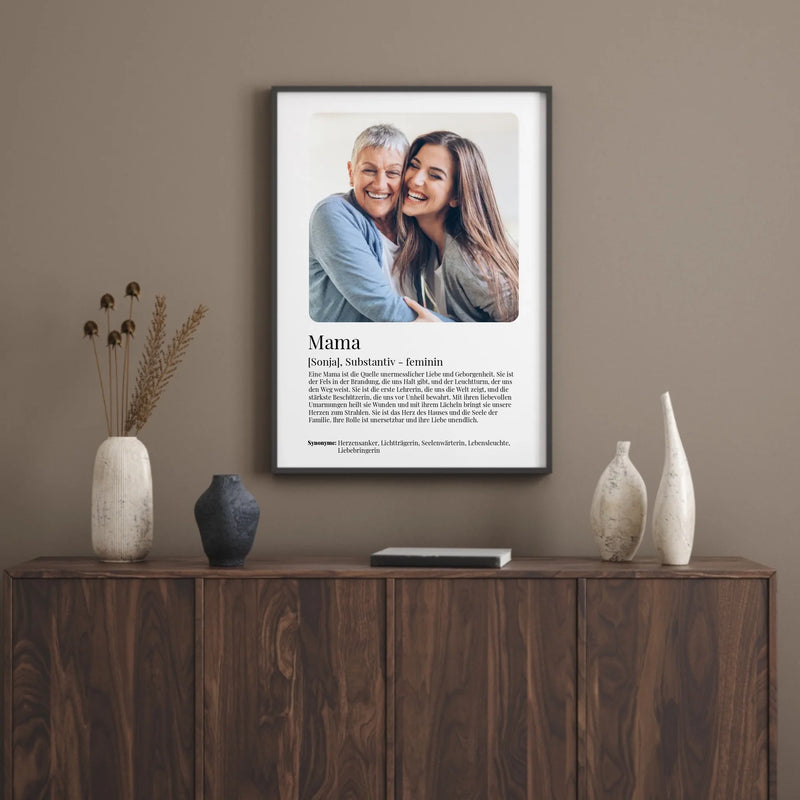 Poster - Mama Definition - personalisierbar