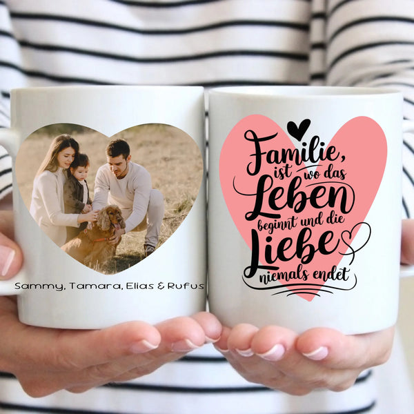 Tasse - Meine Familie mit Foto-Upload - personalisierbar