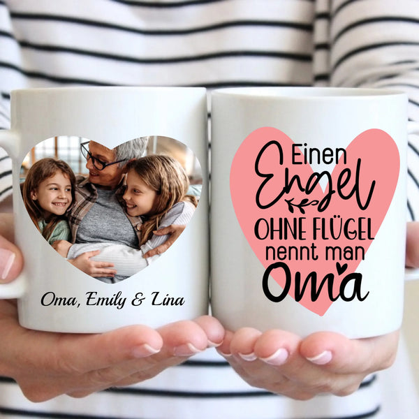 Tasse - Oma mit Foto-Upload - personalisierbar