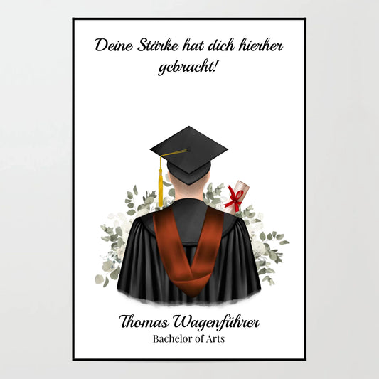 Poster - Abschlus (1 Mann) - personalisierbar