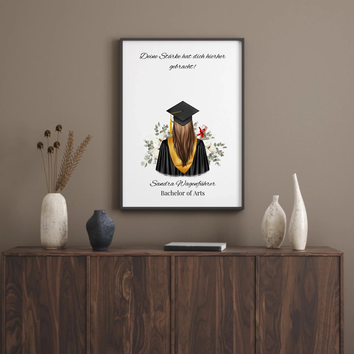 Poster - Abschluss (1 Frau) - personalisierbar