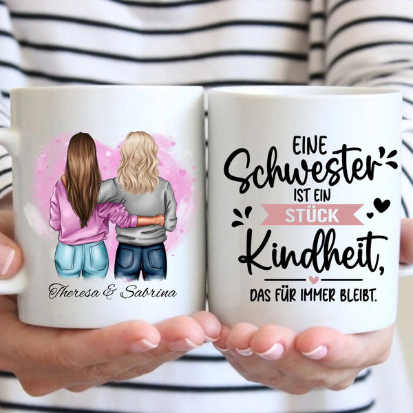 Tasse - Zwei Schwestern - personalisierbar