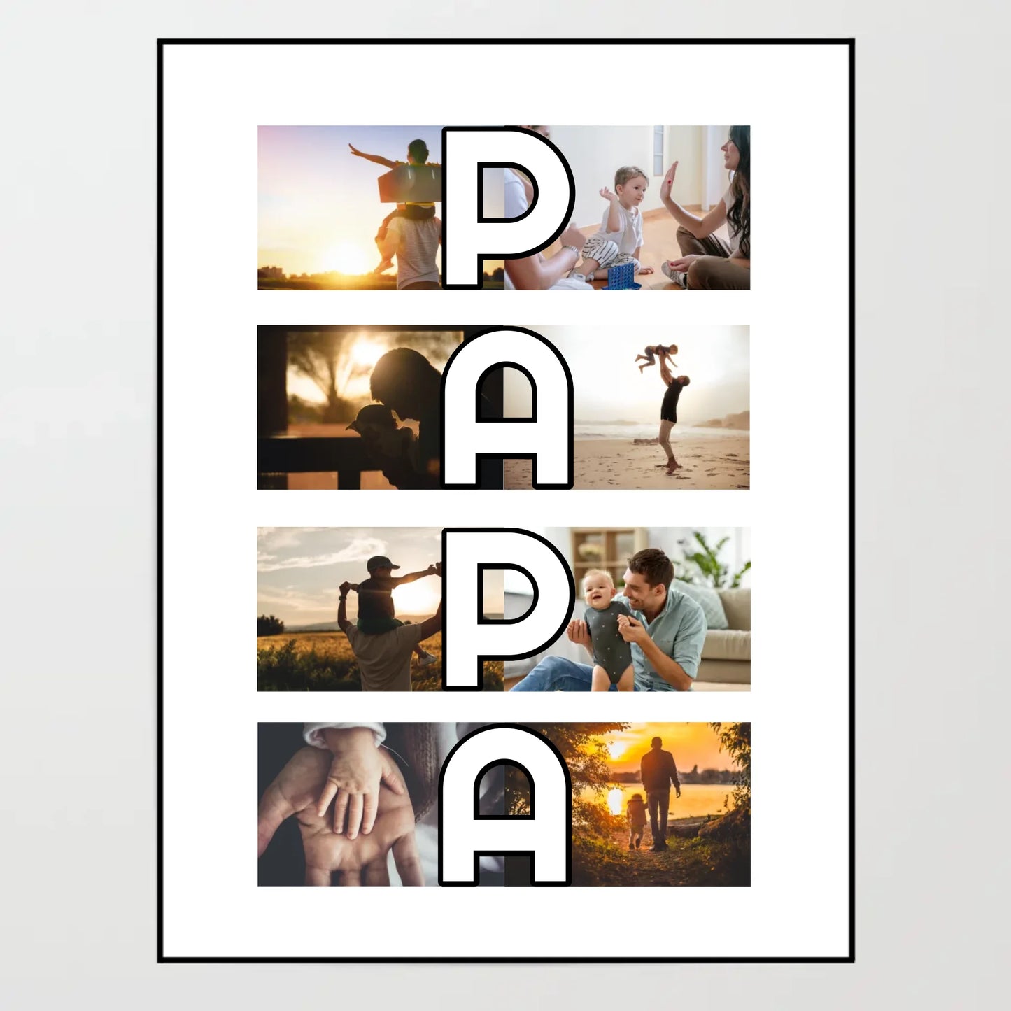 Poster - PAPA Collage - personalisierbar