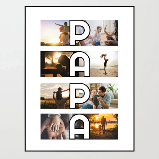 Poster - PAPA Collage - personalisierbar