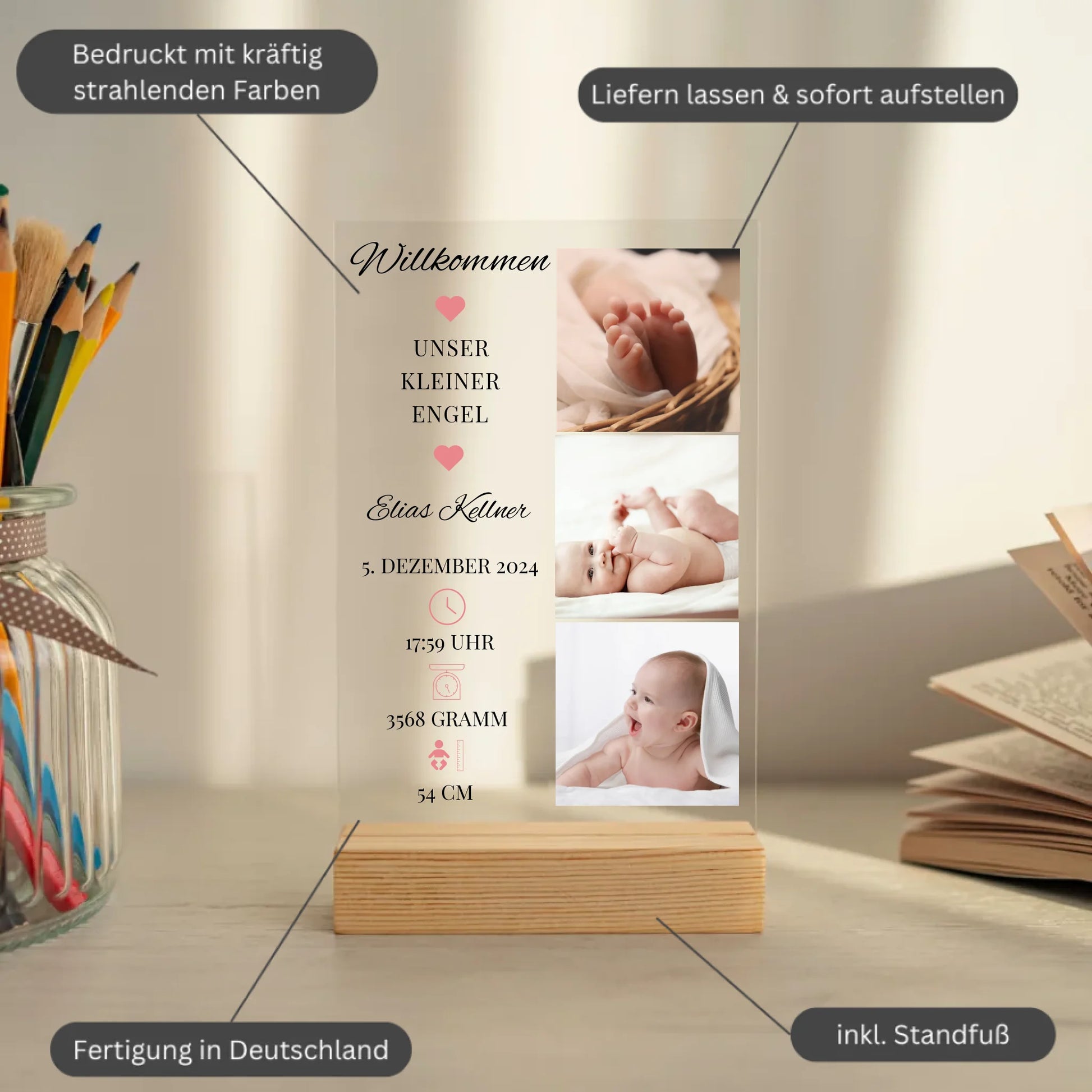 Mockup acrylglasplatte