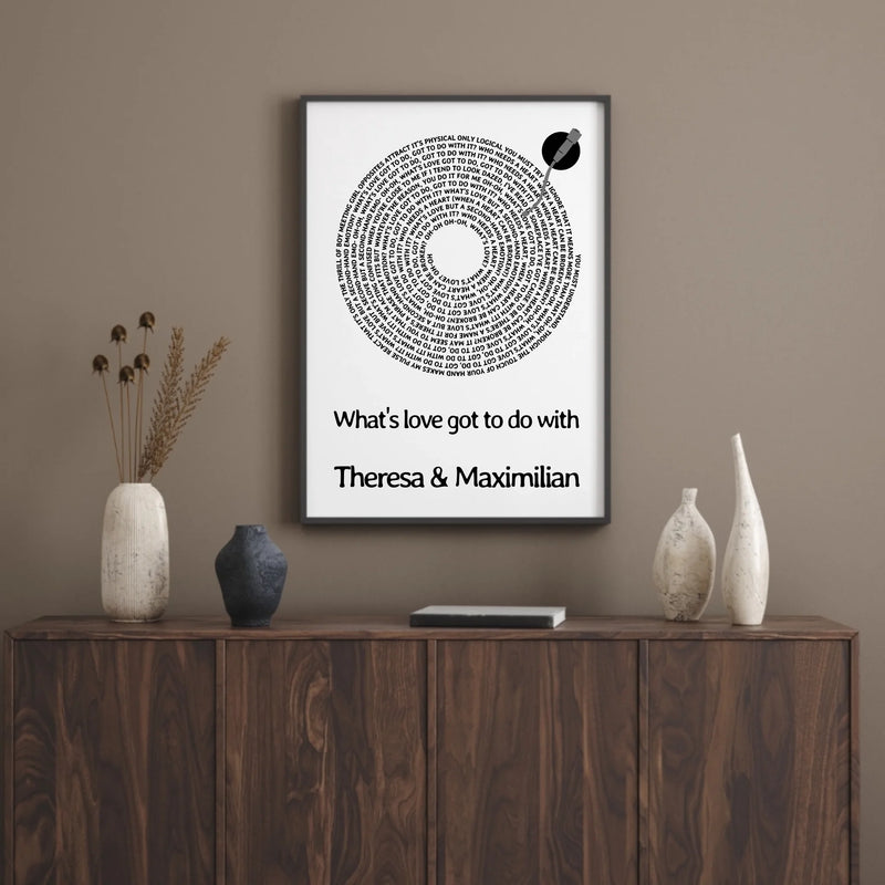 Poster - Unser Song in Schallplatten-Optik -  personalisierbar