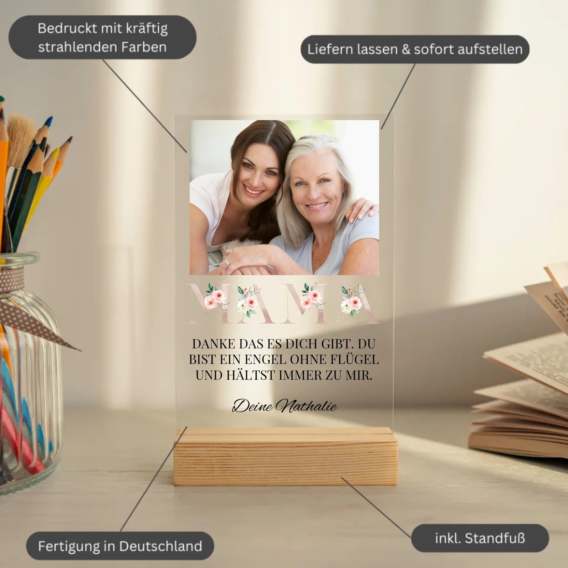 Mockup acrylglasplatte