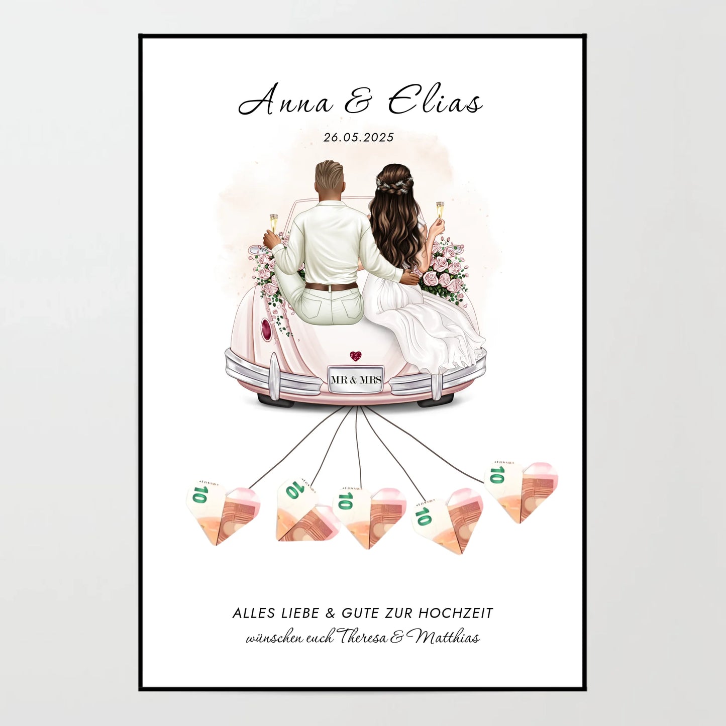 Poster - Just married Vol. 2 / Geldgeschenk - personalisierbar