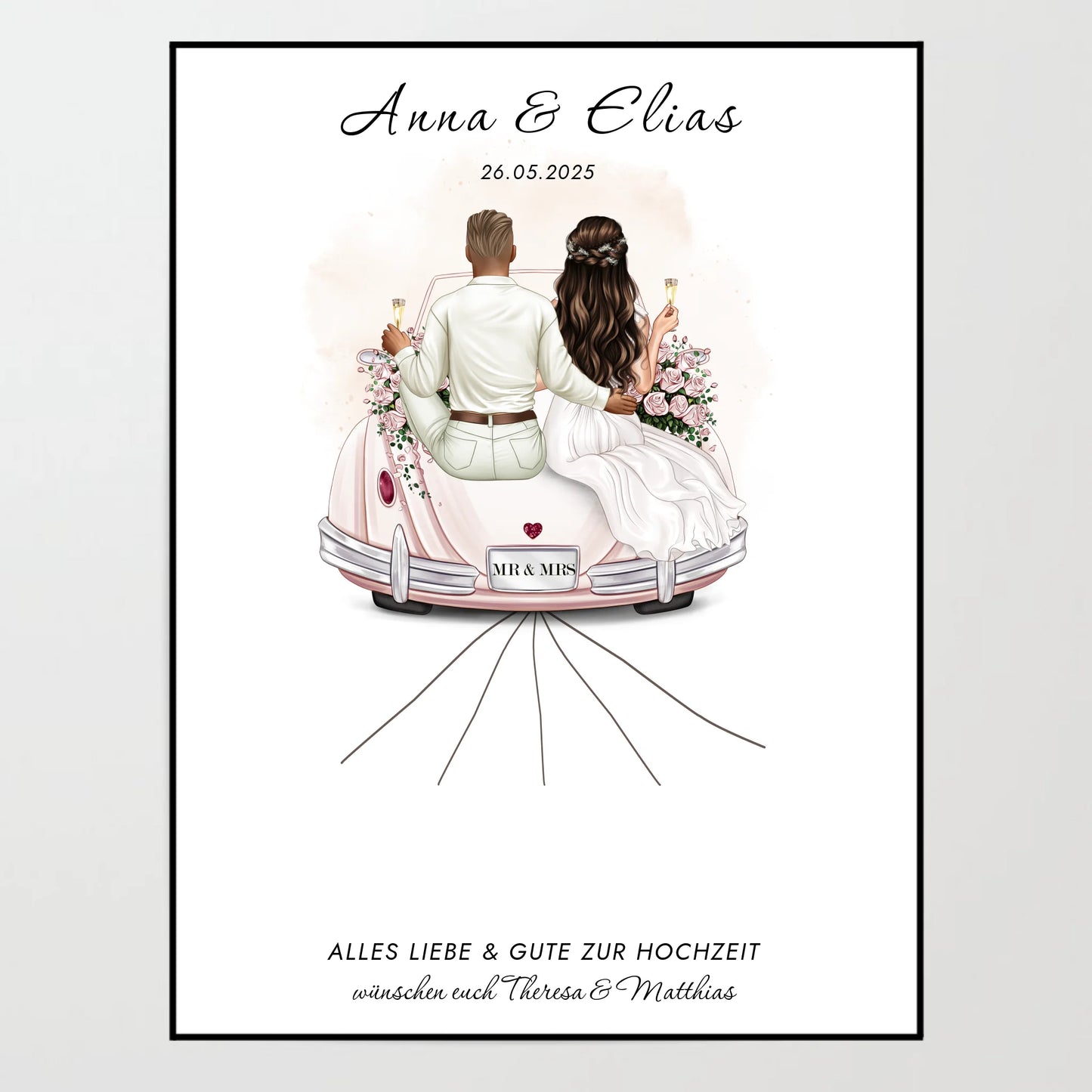 Poster - Just married Vol. 2 / Geldgeschenk - personalisierbar