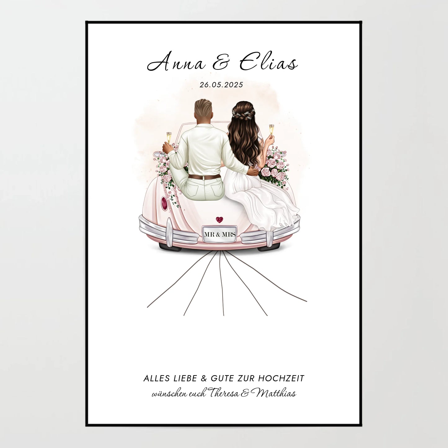 Poster - Just married Vol. 2 / Geldgeschenk - personalisierbar