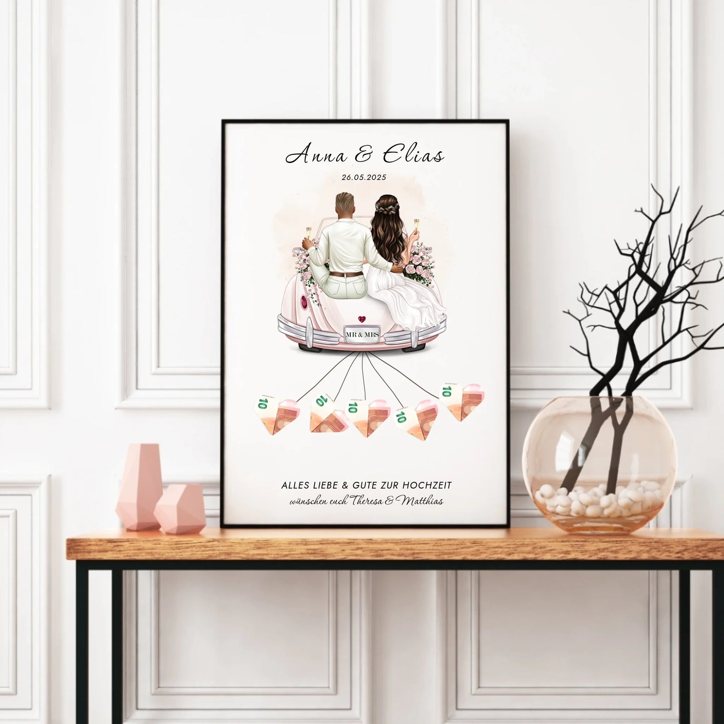Poster - Just married Vol. 2 / Geldgeschenk - personalisierbar