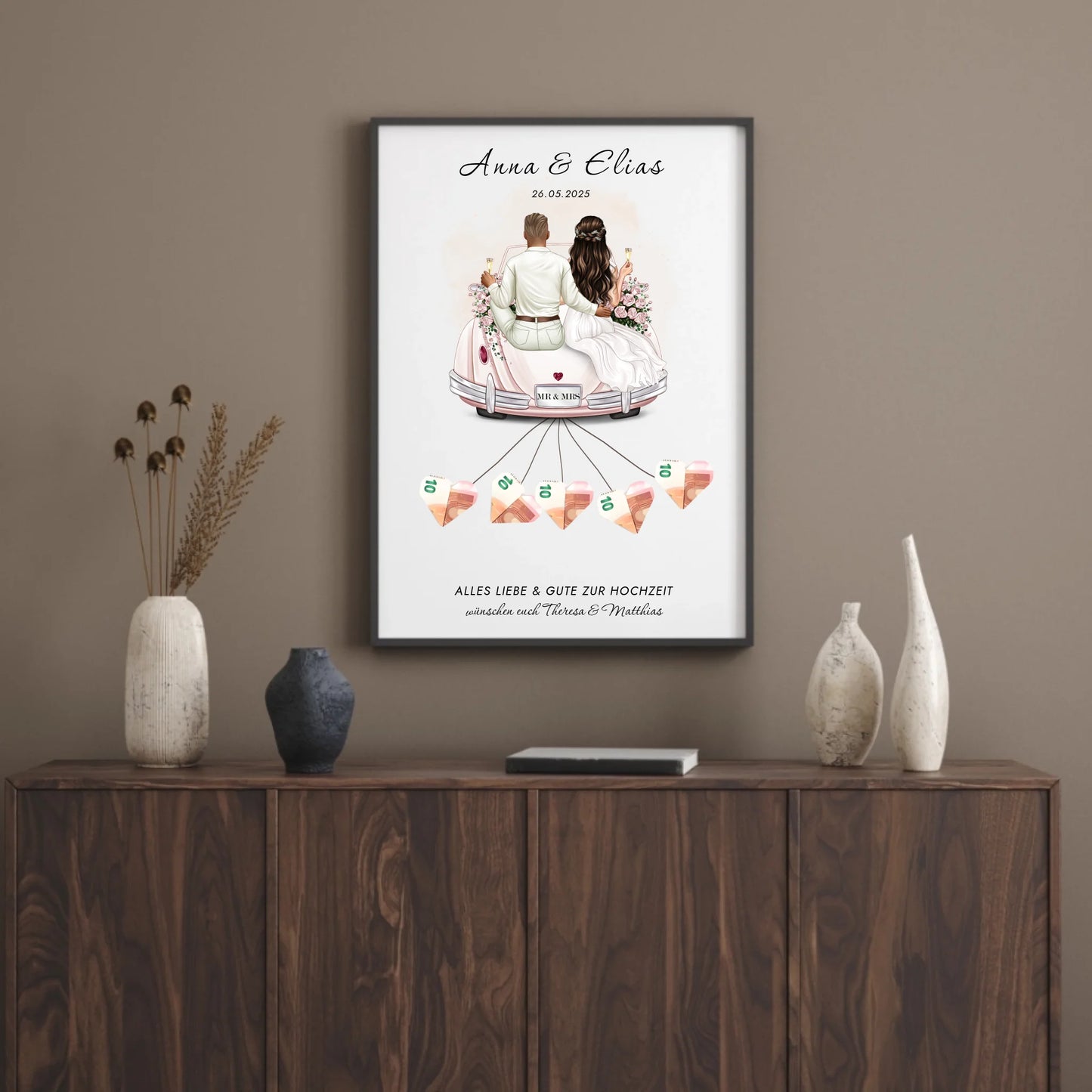 Poster - Just married Vol. 2 / Geldgeschenk - personalisierbar