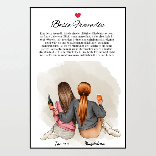 Poster - Beste Freundin Definition Vol. 2 - personalisierbar