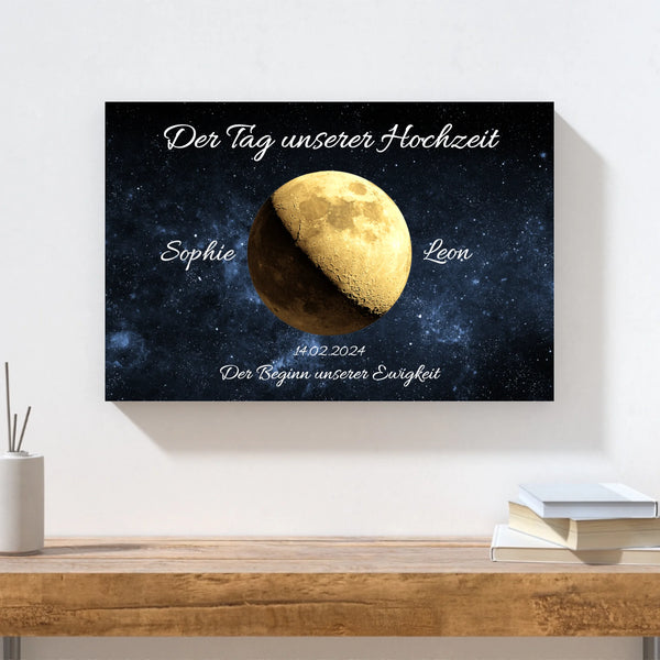 Kunstdruck - unser Mond - personalisierbar
