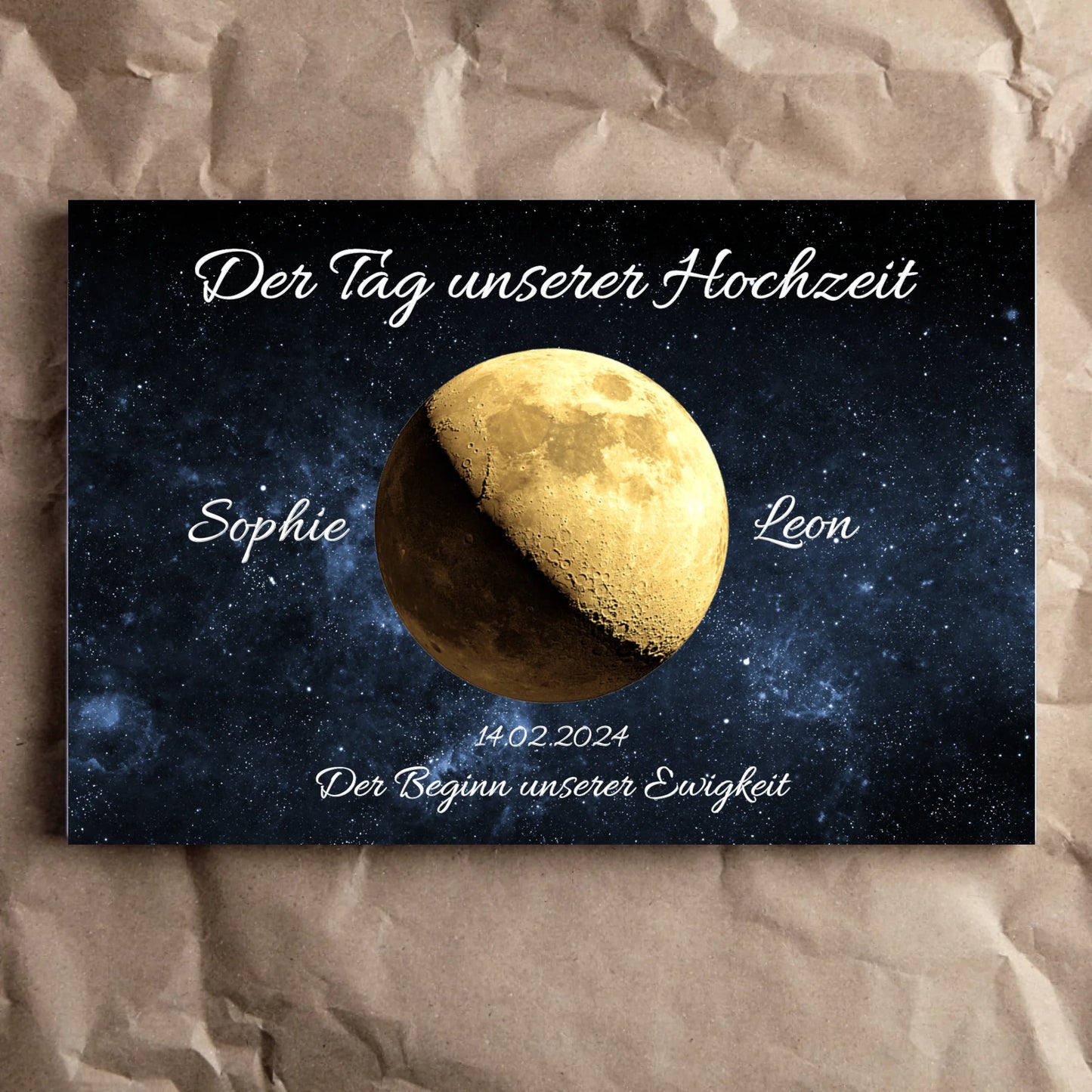 Kunstdruck - unser Mond - personalisierbar