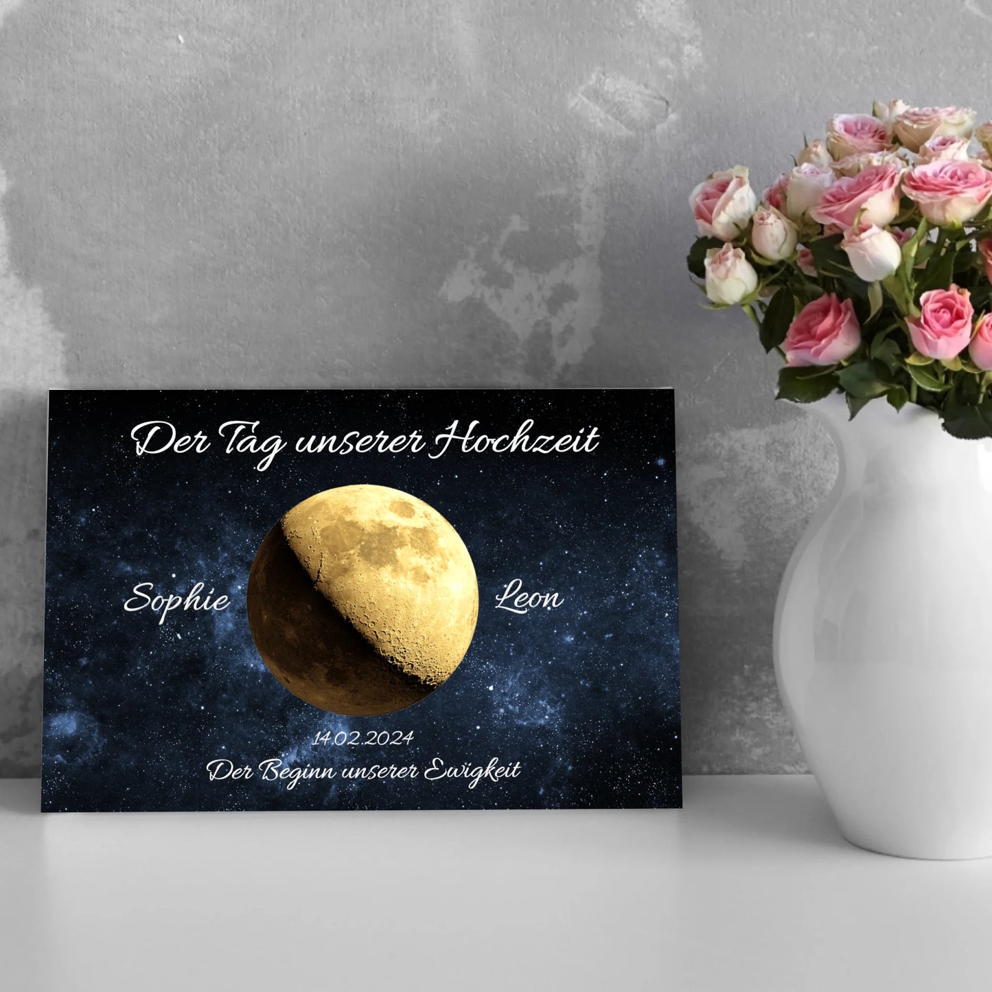Kunstdruck - unser Mond - personalisierbar