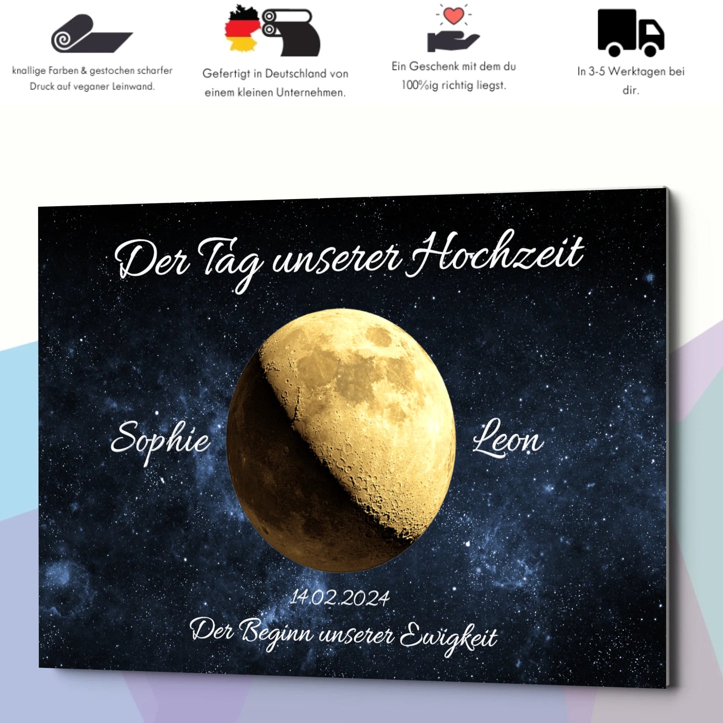 Kunstdruck - unser Mond - personalisierbar