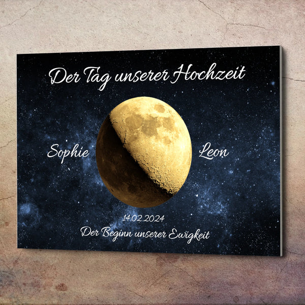 Kunstdruck - unser Mond - personalisierbar