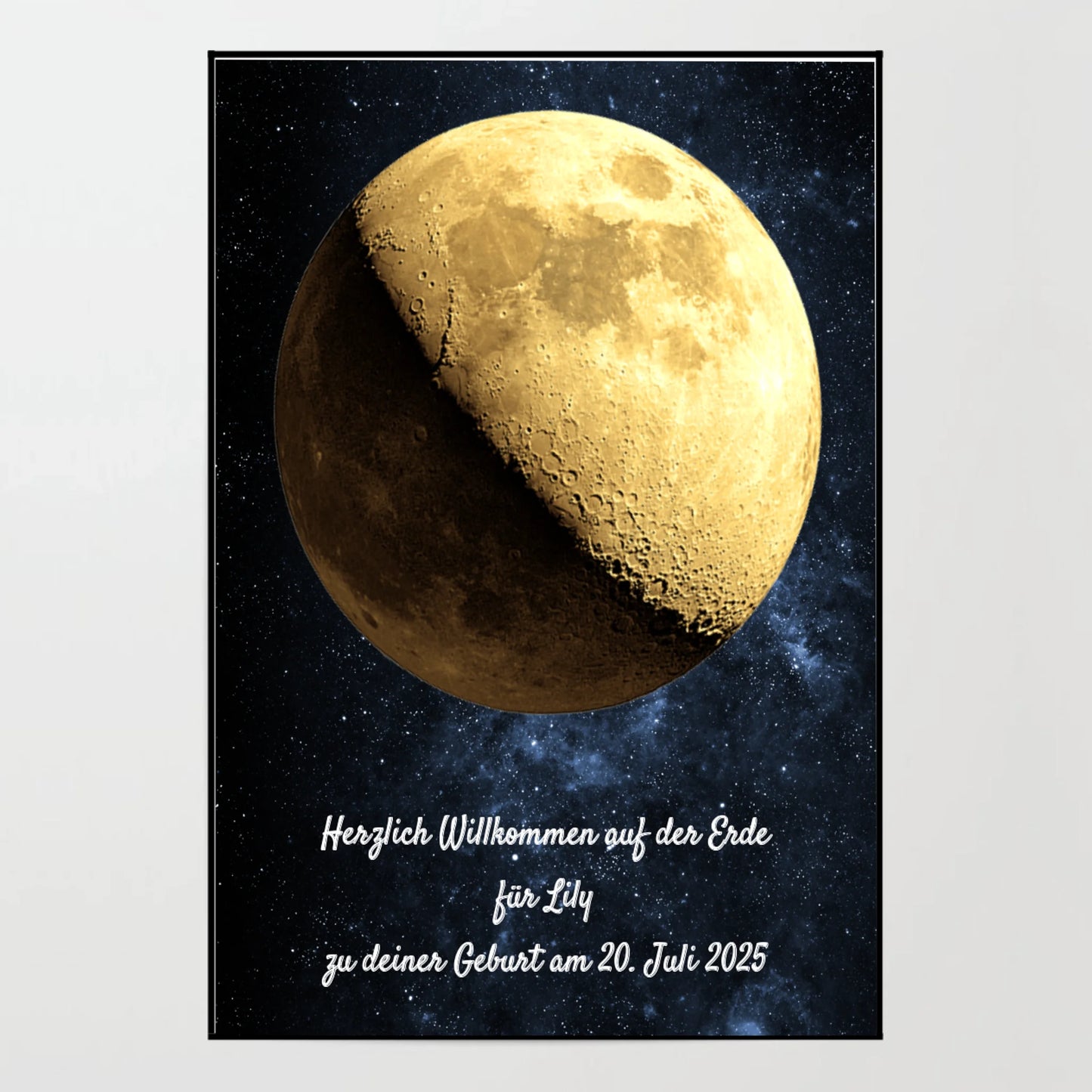 Poster -  Geburtsmond - personalisierbar