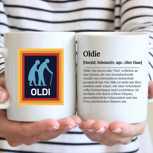 Tasse - "OLDI" Definition - für Geburtstag oder Rentner - personalisierbar