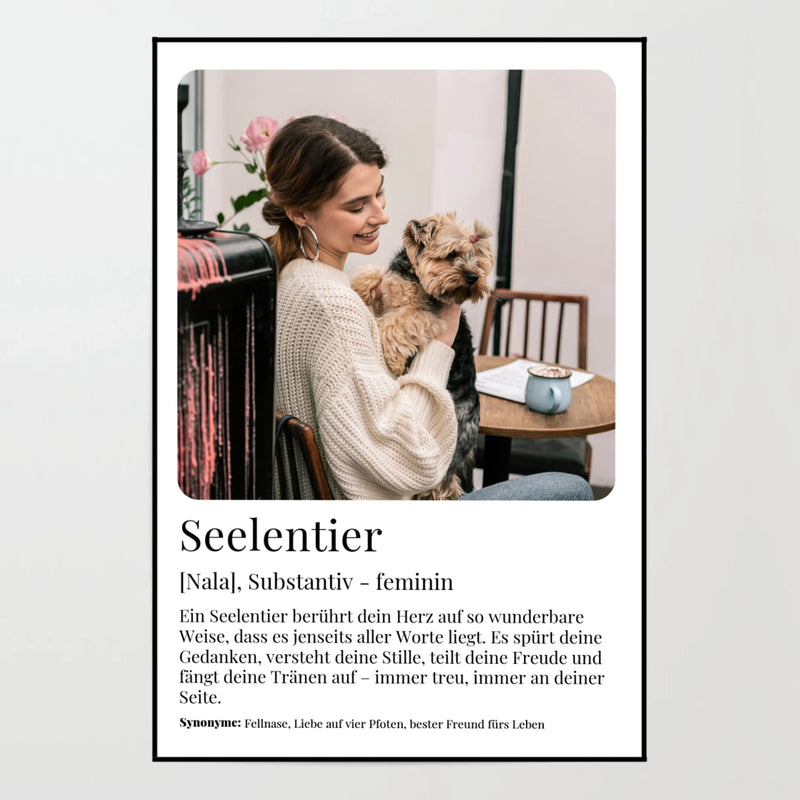 Poster -  Definition Seelentier - personalisierbar