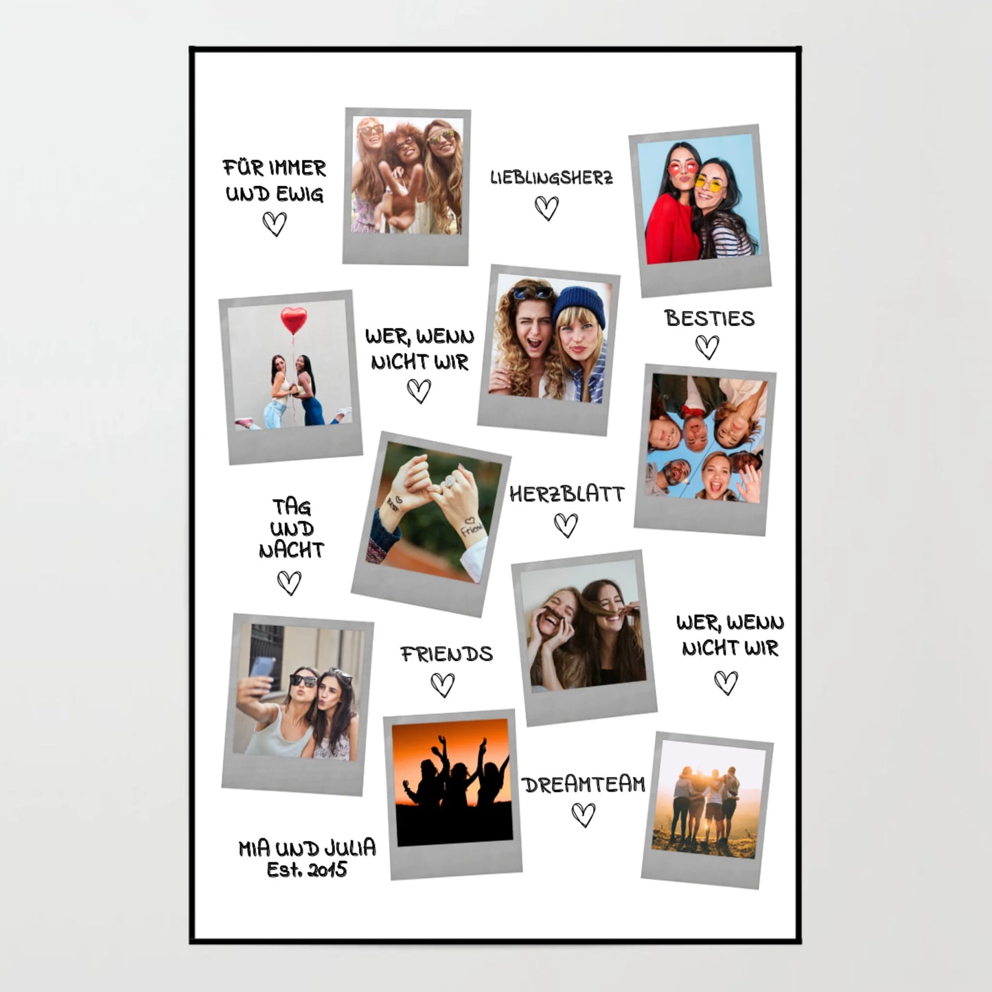 Kunstdruck -  Sofortbild Collage - personalisierbar