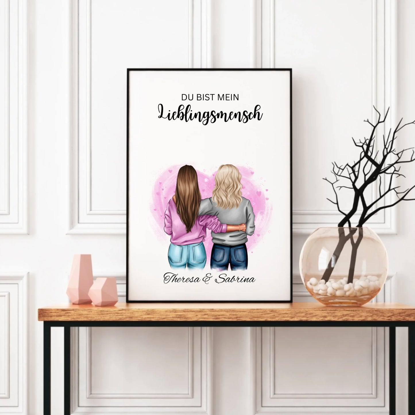 Poster - Besties, Beste Freundinnen - personalisierbar