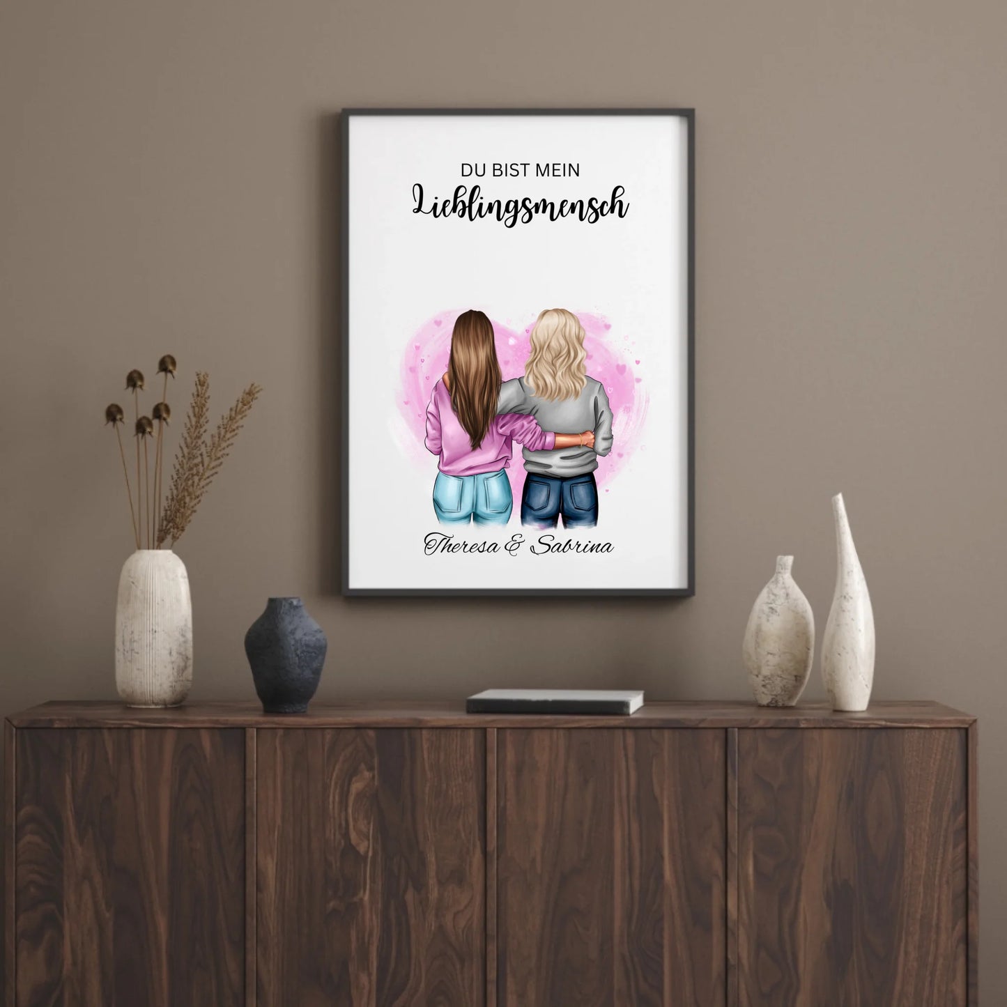 Poster - Besties, Beste Freundinnen - personalisierbar