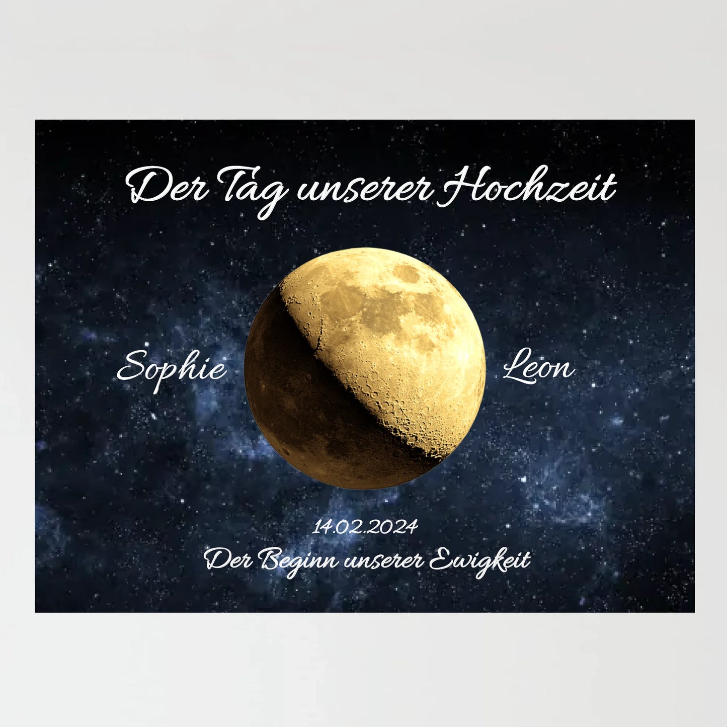 Kunstdruck - unser Mond - personalisierbar