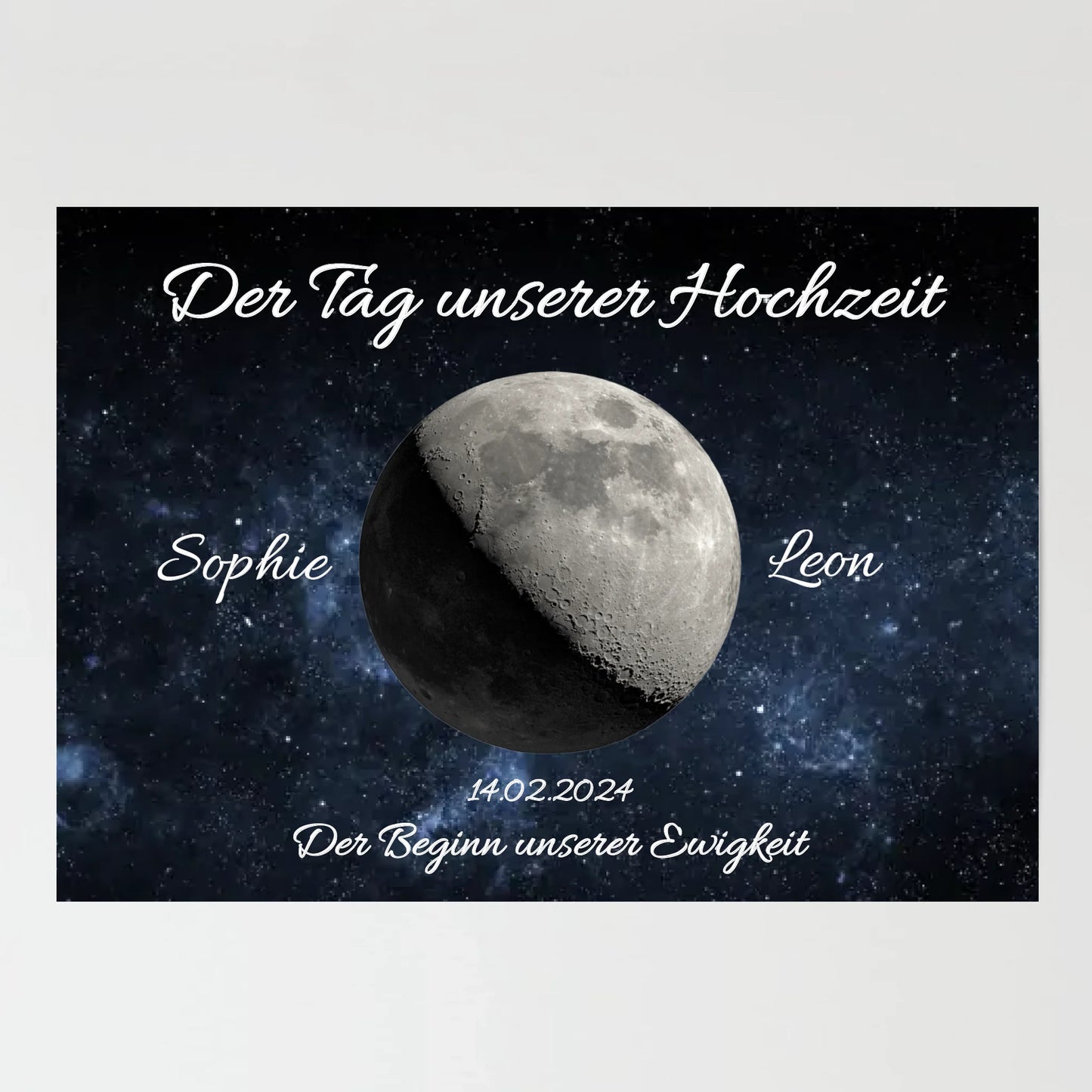 Kunstdruck - unser Mond - personalisierbar