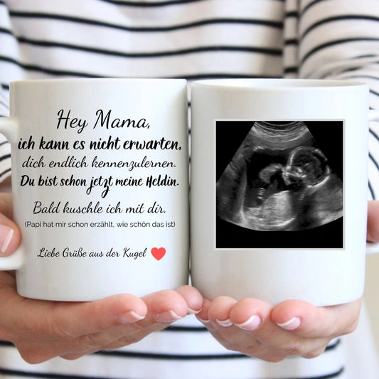 Tasse - Ultraschall-Bild Mama - personalisierbar