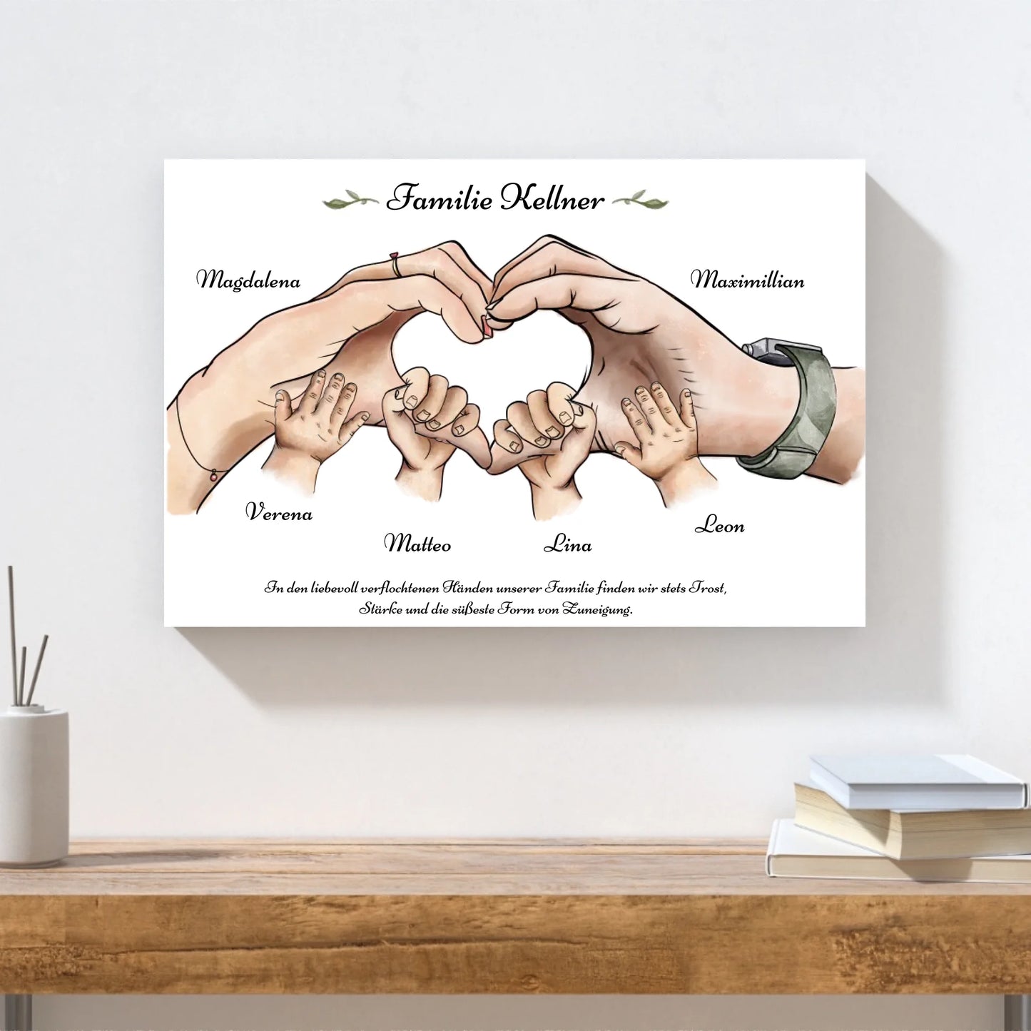 Leinwand - Familienhände Vol. 1 - personalisierbar