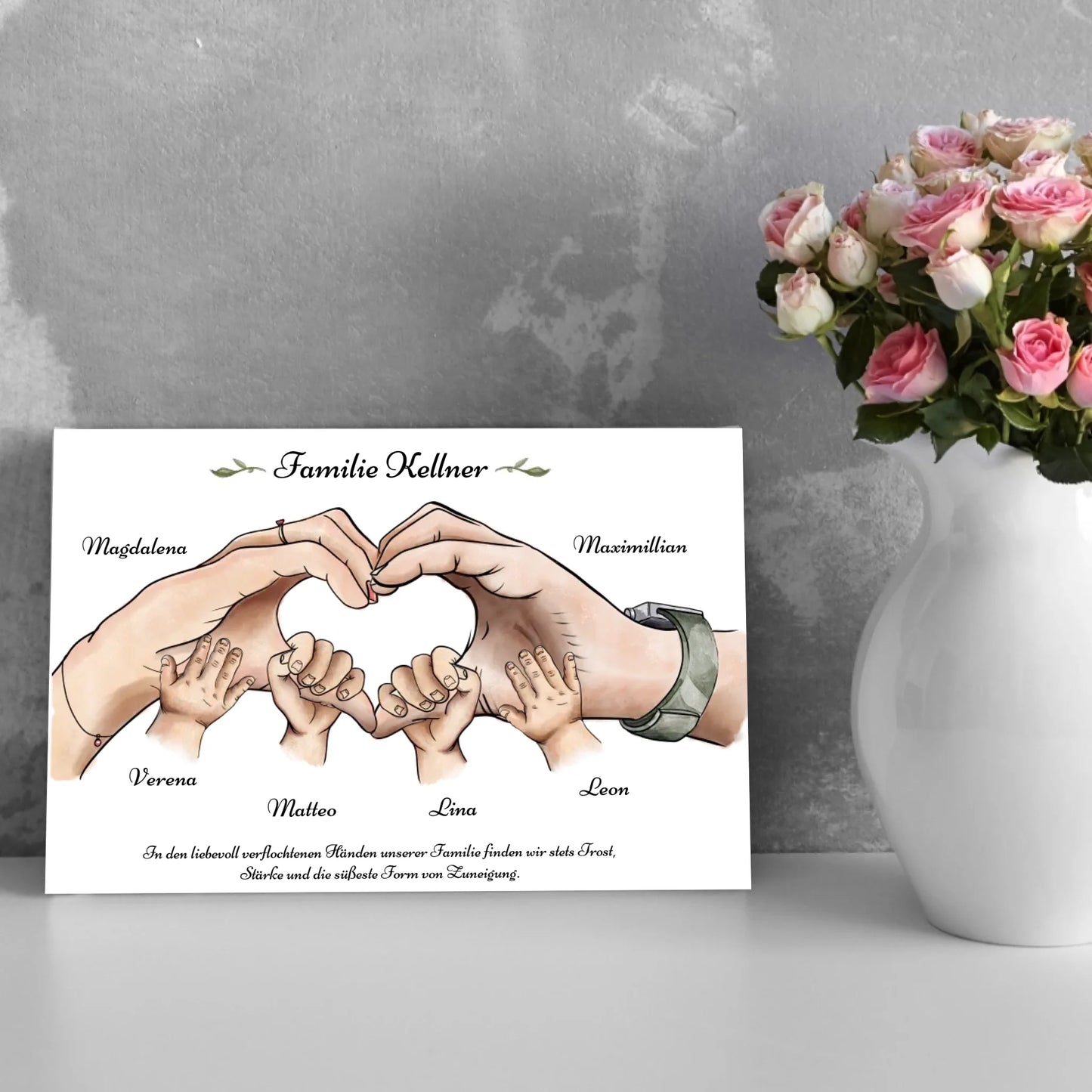 Leinwand - Familienhände Vol. 1 - personalisierbar