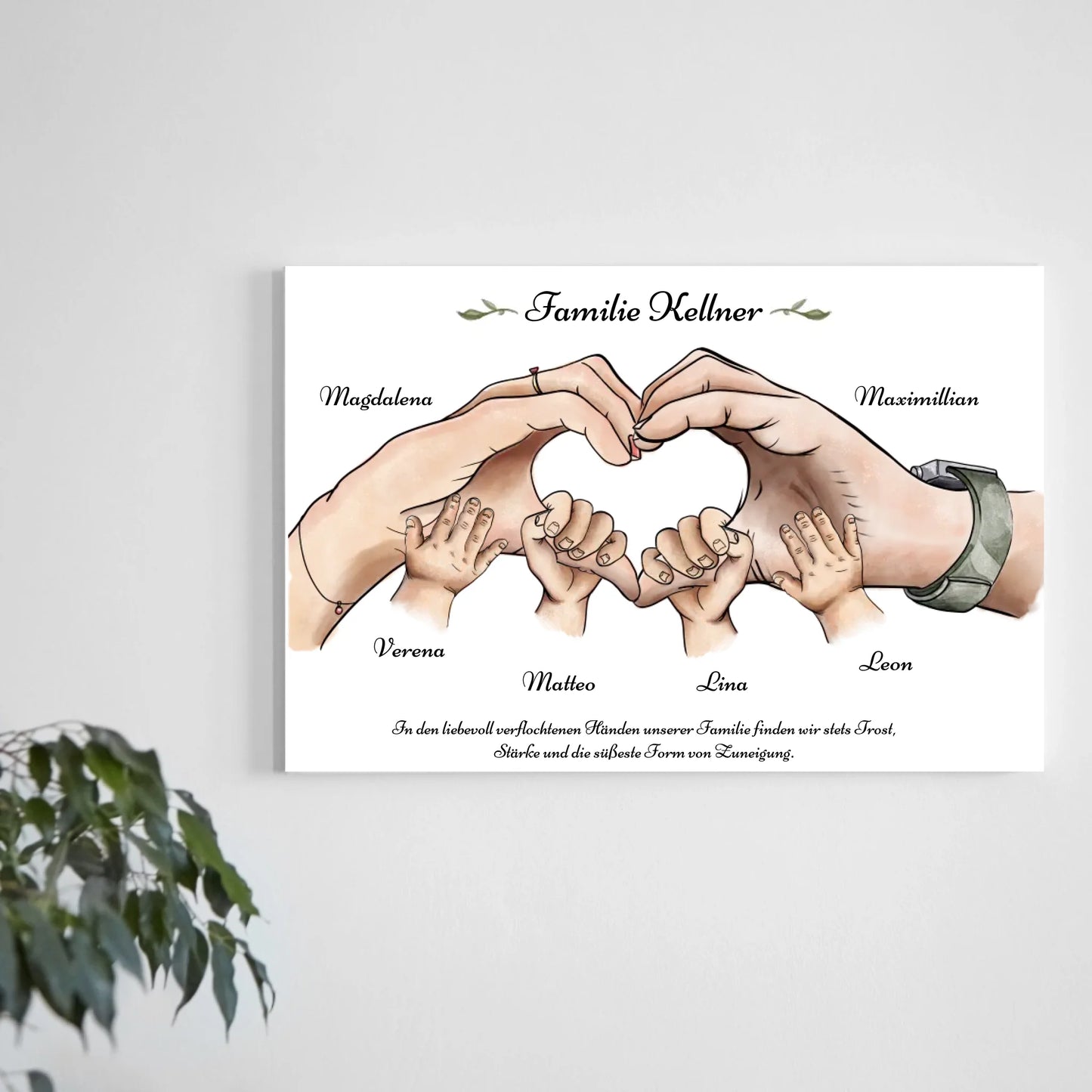 Leinwand - Familienhände Vol. 1 - personalisierbar